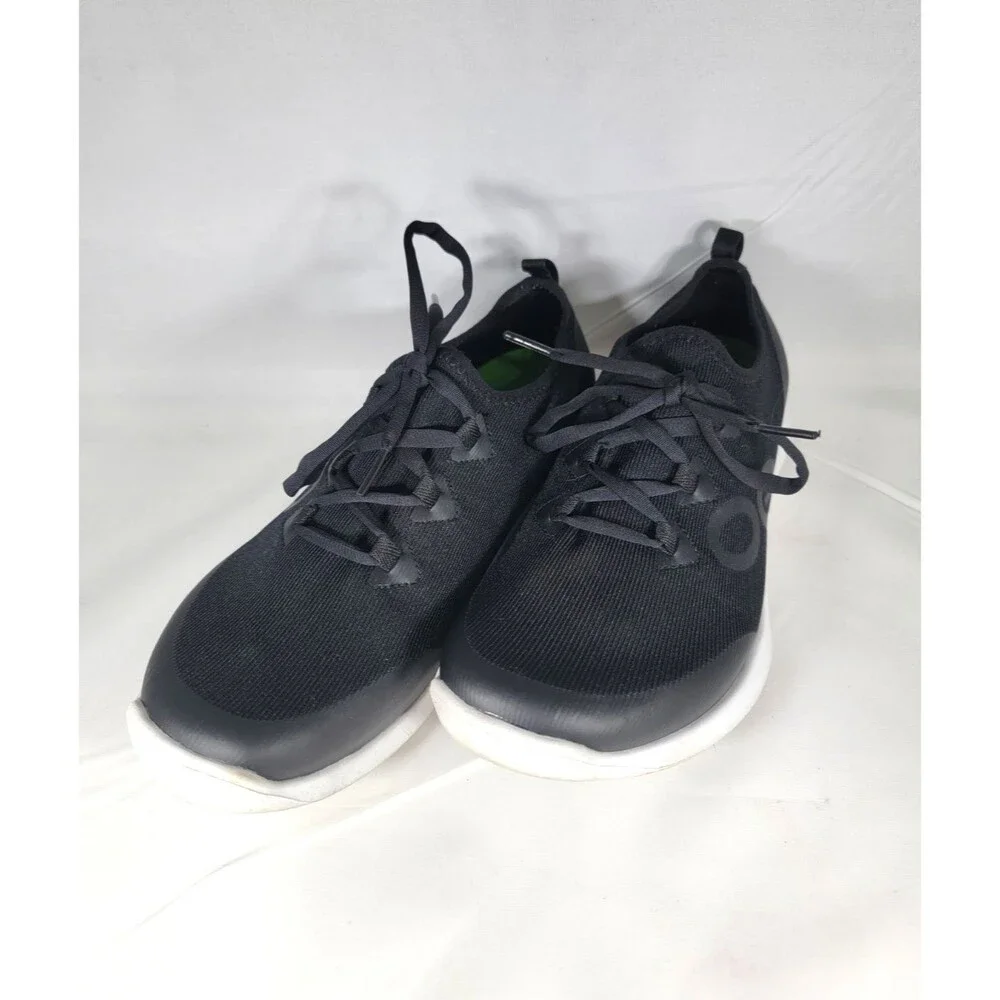 Oofos Womens 10 Oomg Sport Lace Up White Black Comfort Recovery Comfort Shoe
